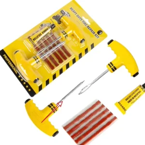 Portable 10PCS Tubeless Tire Repair Kit Emergency Tire Plug Repair Tool Set for Car Motorcycle ATV Electric Scooter