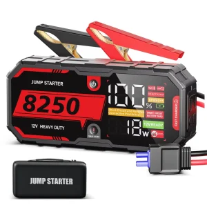 Portable 12V Car Jump Starter with LCD Screen Emergency Tool Battery Charger Starting Device