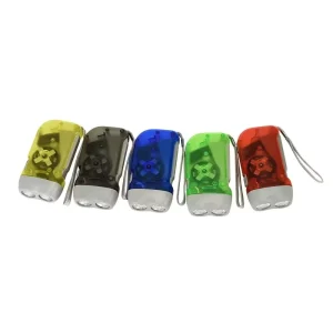 Portable 2 LED Emergency Dynamo Flashlights Mini Hand Pressure Outdoor Torch for Camping Flash Light
