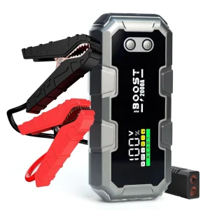Portable 2000A 12V Electric Car Battery Booster Jumper Pack Jumpstarter Kit Built In Voltmeter Emergency Car Jump Starter Box