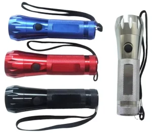 Portable 9 LED AAA Battery Powered Small Handheld Aluminum Torches Flashlight