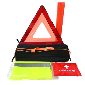 Portable Auto Car Emergency Kit Outdoor Survival Safety Roadside Caution Tools Safety Vest and First Aid Kits