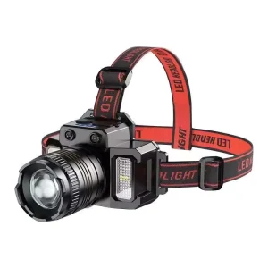 Portable COB Telescopic Zoom USB Rechargeable ABS Plastic Body Work Headlight Torches Tactical Flashlight LED Headlamp