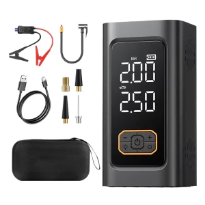Portable Car Booster Emergency Battery Pack 14.8V 10000mAh 1500A Car Jump Starter with Air Pump Tire Inflator Compressor