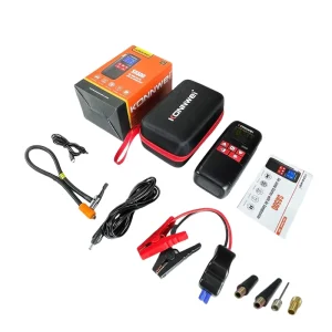 Portable Color Screen 120PSI Tire Inflator Air Pump SA500 Battery Booster Jump Starter with Cigarette Lighter Adapter
