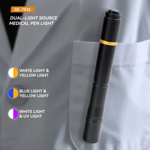 Portable Dual LED Medical Pen Torch Ultra Lightweight Pocket Inspection Flashlight for Nurse Doctor Exam Daily Detection