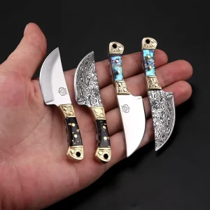 Portable EDC Keychain Knife Mini Letter Opener Multi Tool Pocket Knife with Sheath for Outdoor Camping and Daily Use