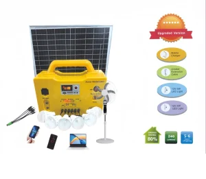 Portable Light Kit Tool 6 Bulbs Solar Panel 11.1V 14A160W Off grid Solar Emergency Lighting System IP68 Rated 3 Year Warranty TV