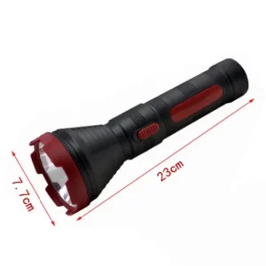 Portable Rechargeable LED Flashlight Torch Mini Lead Acid Made of Plastic for Outdoor Adventures