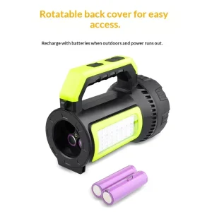 Portable Rechargeable Plastic IP33 Super Long-Range Outdoor Emergency Lighting High-Power Miner’s Patrol Searchlight