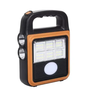 Portable Solar LED Flashlight Emergency Power Bank COB Floodlight Outdoor Patrol Searchtlight Rechargeable Camping Fishing Torch