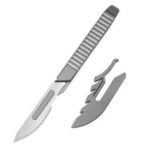 Portable Titanium EDC Pocket Knife Portable Utility Scalpel Knife Easy to Replace Blade Hunting Knife for Outdoor