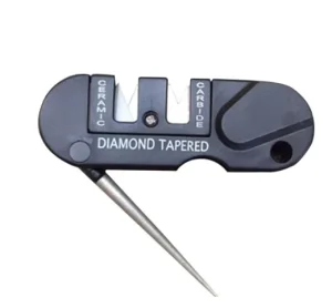 Portable Tungsten Ceramic Carbide Knife Whetstone Sharpener Pocket Knife Sharpener Tool for Camping