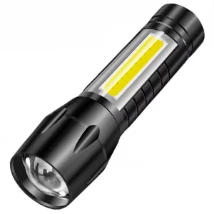 Portable Waterproof Aluminum Rechargeable Zoom LED Flashlight with 3 Lighting Modes Camping Light Mini Torch Lantern