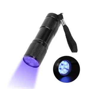 Portable Waterproof Mini 9 Ultraviolet Torch Light Aluminum Multifunction Bill Detector Lantern 395nm Flashlight USB