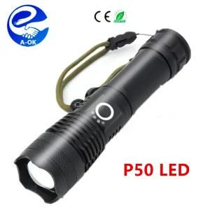 Power Display Torch Light USB Charging XHP50 High Power Aluminum Flashlight Retractable Outdoor Glare Flashlight Tactical Flash
