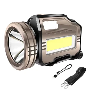 Powerful 8000lm Handheld Torch Multi functional Highlight Waterproof IP64 Searchlight Power Bank 9 Light Modes Outdoor