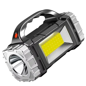 Powerful Searchlight With Tent Lamp Warning Blinker Rechargeable LED Camping Light SOS Handheld Spotlight Built in Power Bank