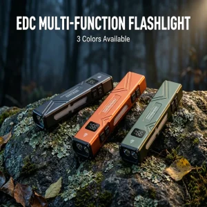 Powerful White Laser EDC Flashlight with Magnetic COB UV Light Aluminum Rechargeable Torch for Outdoor Camping Emergency