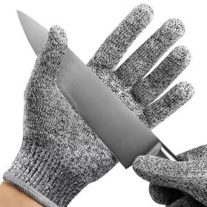 Premium Cut Resistance Work Gloves Industrial Yarn Grade C D Flexible PU Coated Palm Dip for Aerospace Automotive Use Maximum