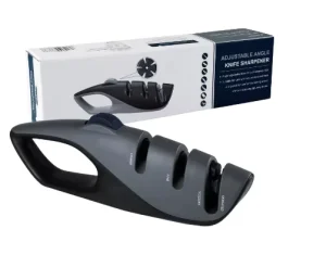 Professional 3-Stage Adjustable Angle Knife Sharpener Manual Kitchen Knife Sharpening Tool for Scissors and Cleaver