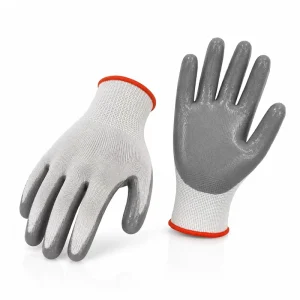 Professional Sandy Nitrile Coated Oil Resistant Anti Slip Industrial Construction Work Safety Gloves for Mechanic Repair