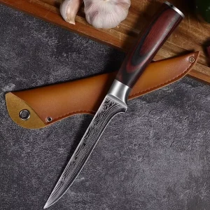 Professional Stainless Steel Damascus Meat Cutting and Boning Chef Knife Sharp Kitchen Tool