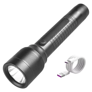 Professional Strong Light Lithium Hammer Small Flashlight Black Aluminum Camping Torch Lamp Waterproof Flash Light for Railway