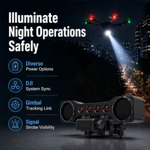 Professional UAV Searchlight for DJI Matric 350 Matrice 400 Mavic 3 Enterprise Night Inspection