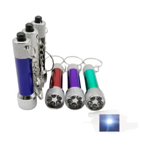Promotional Mini Flashlight Keychain LED Ultra Bright Torch Aluminum Colorful Alloy Lighting Advertising Gifts