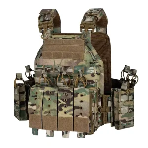 Quick Release Camouflage Tactical Vest Wear Resistant Polyester Outdoor Adventure Gear