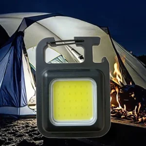 Rechargeable 500mAh Mini LED Flashlight Portable Keychain for Camping Hiking Car Toys & Home Decoration