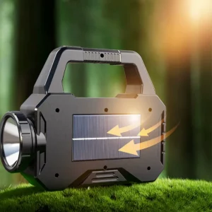 Rechargeable Emergency Light Long Range Floodlight Solar Outdoor Handheld Searchlight