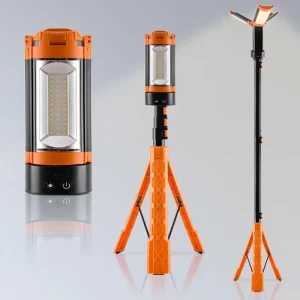 Rechargeable Folding 2200 Lumens With Bracket Outdoor Camping Type C Super Bright LED Working Lights Torch Flashlights