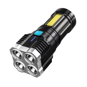 Rechargeable High Power LED Flashlights Waterproof Outdoor Lighting Torch Ultra Powerful COB Flashlight
