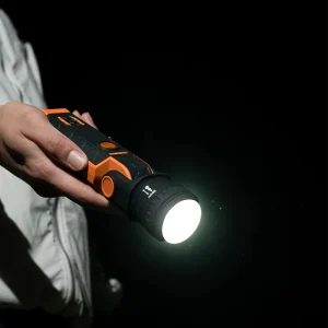 Rechargeable LED Flashlight&Torches with Magnetic Base Adjustable Angle Spotlight&Floodlight with SOS Alarm