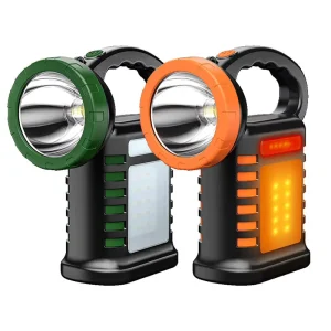Rechargeable LED Spotlight USB Charging Built in Battery Floodlight Searchlight for Camping Solar Power Charging