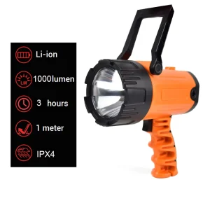 Rechargeable Led Spotlight Handheld Flameproof Searchlight for Outdoor Hunting Camping and Searching
