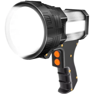 Rechargeable Spotlight LED Flashlight Super Bright 8000mAh Long Lasting Searchlight Outdoor Waterproof Camping Flashlight