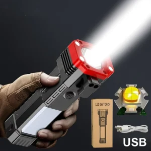 Rechargeable Waterproof Handle Plastic 18650 Li Ion Battery Linternas Super Bright Led Emergency Flashlight