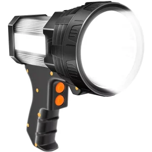 Rechargeable Work Light Multifunctional High Lumen 6 Modes LED Flashlight Long Lasting COB Searchlight with Red Blue Flashing