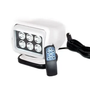 Remote Control Rotating 7inch 30W 360 Degree LED Work Light Vehicle Mounted Search Light 24V Ship Search Light