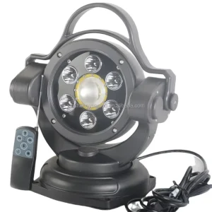Remote Control Spotlight SUV Car Marine Searchlight 9V 30 90W Bulb