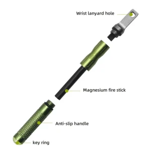 Replaceable Threaded Ferro Rod Flint Fire Steel Industrial Grade Easy Carry Outdoor Camping Survival EDC Tool Fire Starter