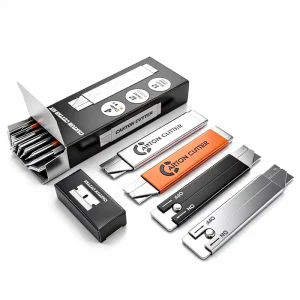 Retractable Handy Box Cutter Carton Cutter Knife with Single Edge Razor Blade