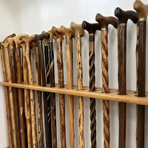 Rustic Handmade Durable Wooden Walking Stick Solid Wood Decorative Cane Fashion Style Carved Stick Gift Souvenir Craft Vintage
