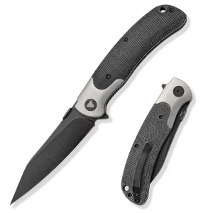 S35VN Steel Blade Titanium Bolster Thumb Studs Micarta Scales Outdoor Camping EDC Tactical Folding Pocket Knife with Clip