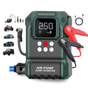 S400 27000mAh Roadside Rescue Booster Air Pump 150PSI 4000A Smart Clamps Type C for Car Truck RV Camper