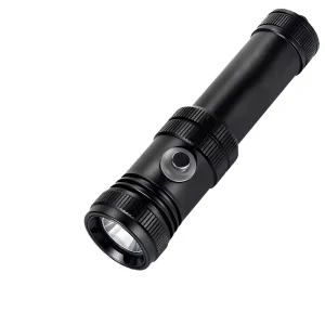 SST40 Professional Grade Rechargeable LED Dive Flashlight 500m Beam Distance Ultra Thin 350 Lumens Waterproof Emergency Torch