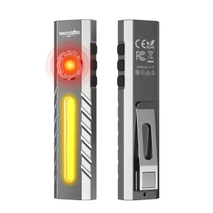 ST5 Waterproof Portable RGB LED Work Flashlight EDC Pocket Multi Function Torch with Red Laser Side Light Magnetic